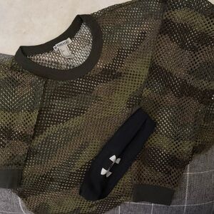 Forever21 Camouflage Mesh Crop Top & UA headband